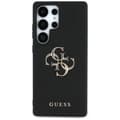 Miniatyrbillede 1 af 3: Guess Etui til Samsung Galaxy S25 Ultra med 4G-logo og kornet finish - Svart
