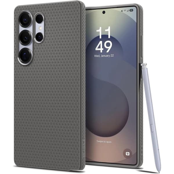 Spigen Liquid Air-etui med støtdempende Air Cushion-teknologi for Samsung Galaxy S25 Ultra - Grå