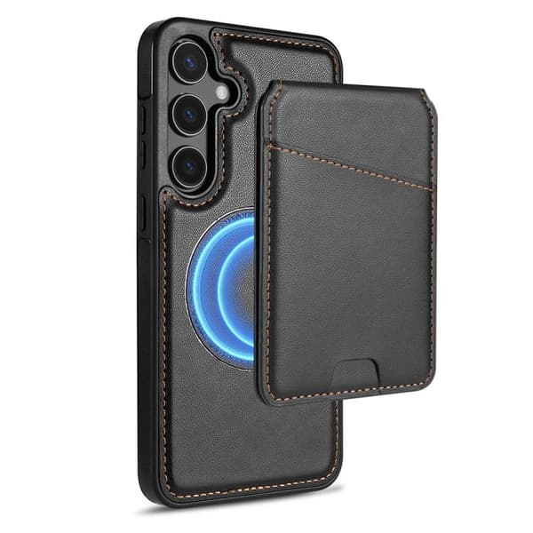 Korthållare och ställ med magnet till Samsung Galaxy S25+ - Svart
