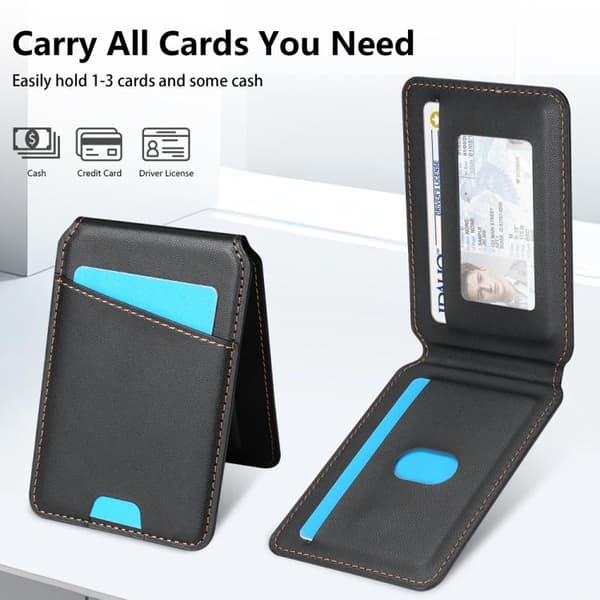 Korthållare och ställ med magnet till Samsung Galaxy S24 FE - Svart
