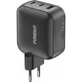 Miniatyrbild 4 av 5: FoneKit GaN PD 100W -nätadapter, USB-C + USB-C + USB-A, svart