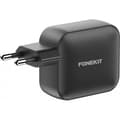 Miniatyrbild 2 av 5: FoneKit GaN PD 100W -nätadapter, USB-C + USB-C + USB-A, svart