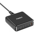 Pikkukuva 1 / 7: FoneKit GaN PD 200W -verkkovirtalaturi, USB-A + 5 x USB-C, musta