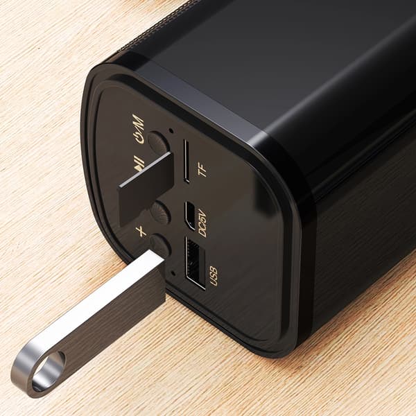Dudao Y2+ trådløs højttaler med hukommelseskort og USB-afspilning - Svart