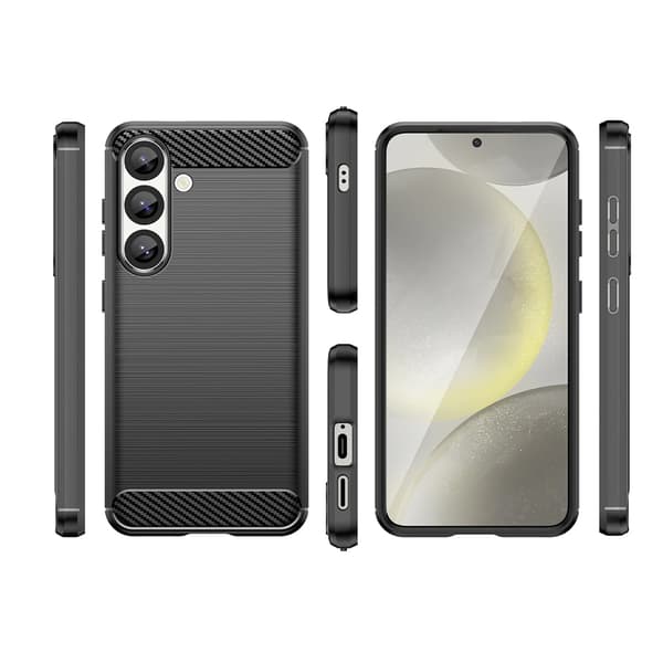 Svart Bakskal till Samsung Galaxy S25 - Kolfiber