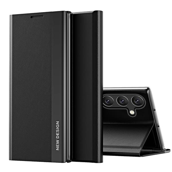Flipfodral med ställ och sleepfunktion till Samsung Galaxy S25 - Svart