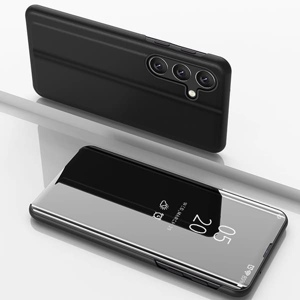 Clear View-etui for Samsung Galaxy S25+ - Svart