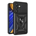 Miniatyrbillede 1 af 2: Bagcover med kamerabeskyttelse og mobilring til Samsung Galaxy S25 - Svart