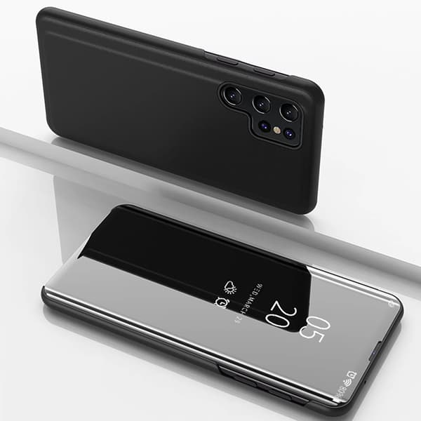 Clear View-etui for Samsung Galaxy S25 Ultra - Svart