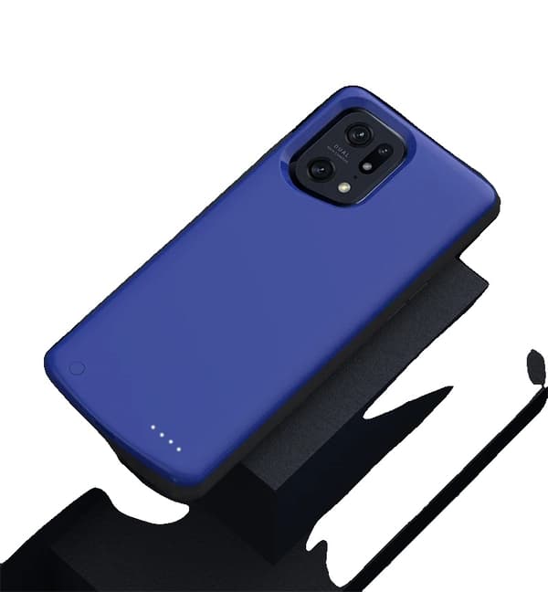 Power Bank Etui, 10000mAh Kapacitet, Holdbart ABS Materiale,Find X5 Pro Blue