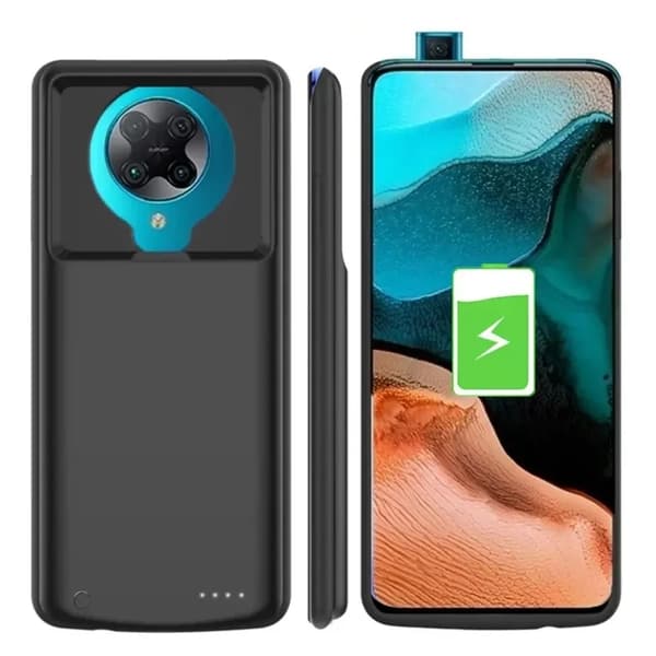 Batteriæske til Xiaomi Mi Poco X3 Pro, Høj kapacitet 6800mAh / 10000mAh, Holdbart ABS-materiale,Sort-10000mAh