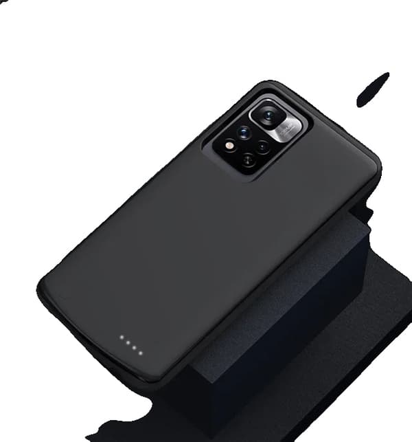 Xiaomi Redmi Note 11 Power Bank Etui, 10000mAh Kapacitet, Bærbart Design,Note 11 5G Sort