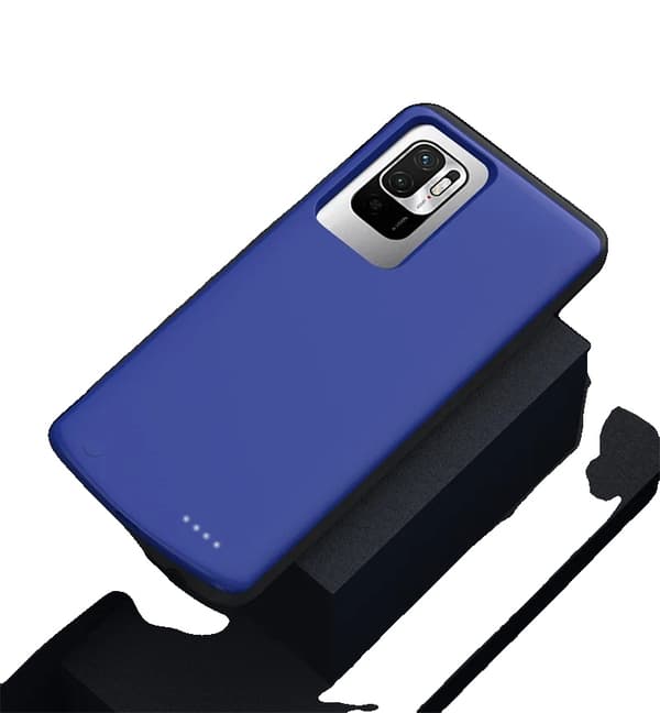 Xiaomi Redmi Note 10 Power Bank Cover, 6800mAh Batteri, Hurtigopladningsfunktion,Bemærk 10 5G Blå