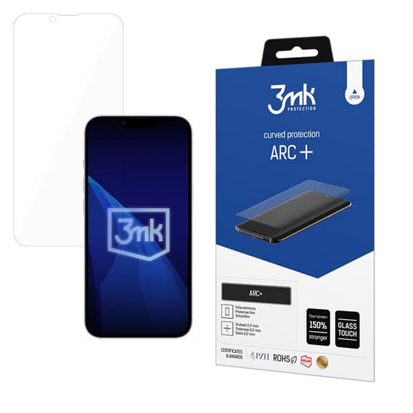 3mk ARC+ näytönsuoja iPhone 16e - täyden kattavuuden taivutettava suojus