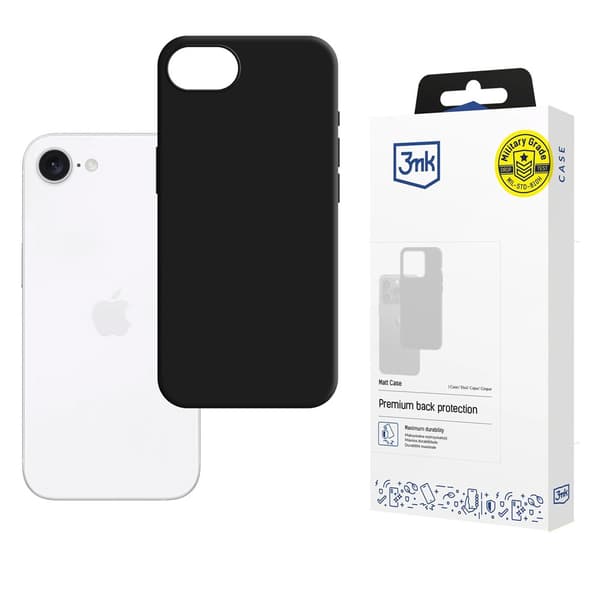 3mk Matt Case - iPhone 16e - Svart