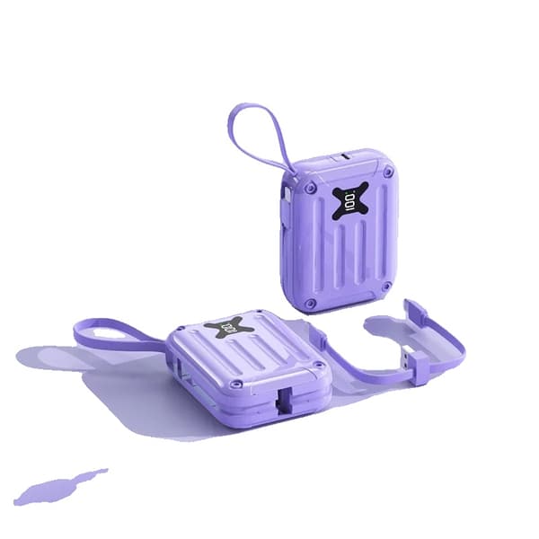 20000mAh Kannettava Power Bank, Kaksisuuntainen Nopea Lataus, Langaton Lataus,20000mAh, violetti