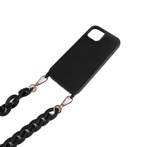 Mobiltelefonveske med bærestropp for iPhone 15 - Svart