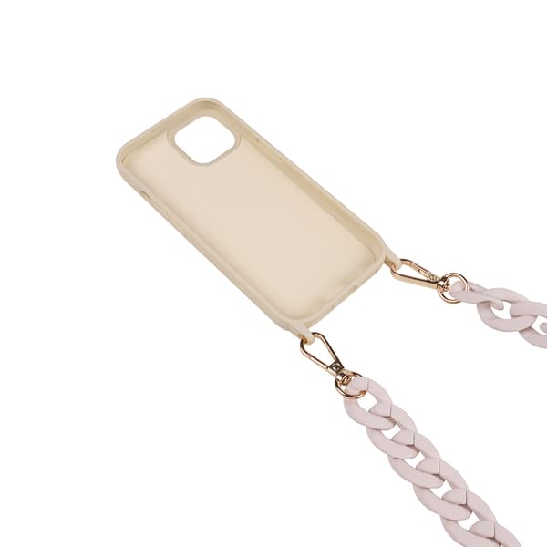 Mobiltelefonveske med bærestropp for iPhone 15 - Beige