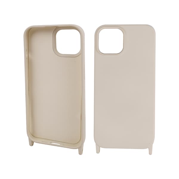 Mobiltelefonveske med bærestropp for iPhone 15 - Beige