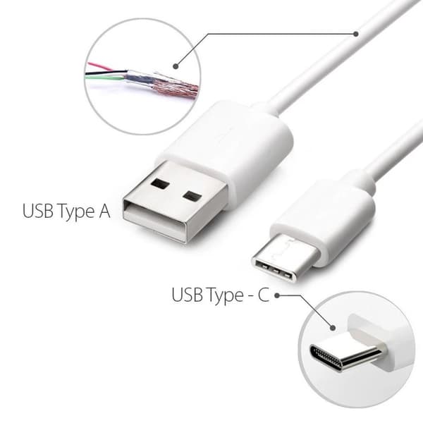 2-pack snabbladdare typ C USB-C-kabel för Samsung