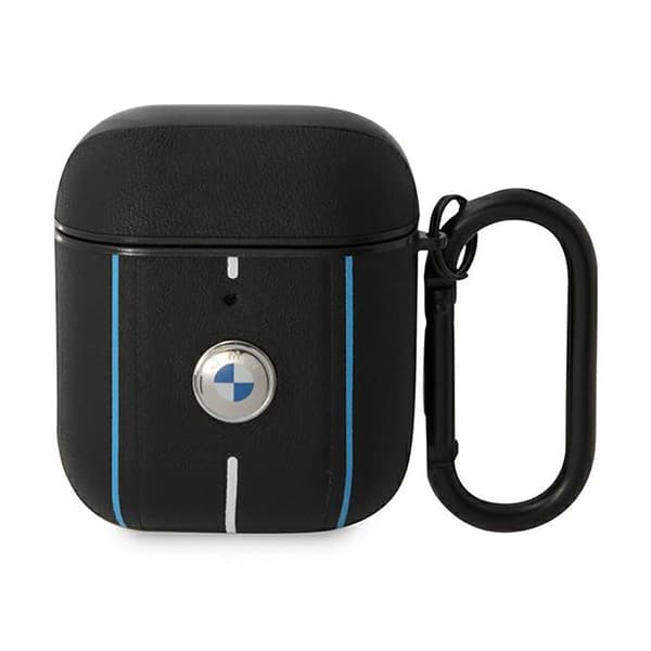 BMWLeatherColorLines-koteloAppleAirPods1/2gen(musta)