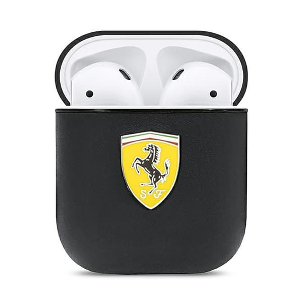 Ferrari On Track Læder - Etui til AirPods 1/2 gen (sort)