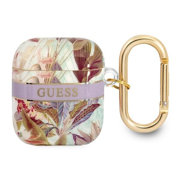 GuessFlower–koteloAirpodsille1/2gen(violetti)