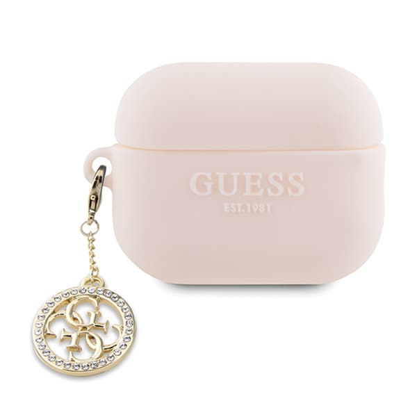 Guess3DRubber4GDiamondCharm-FodralförAirPodsPro2(rosa)