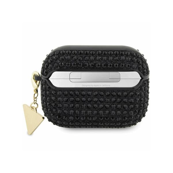 Guess Rhinestone Triangle Charm - kotelo AirPods Pro -kotelolle (musta)