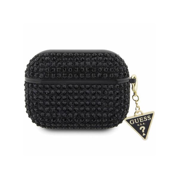 Guess Rhinestone Triangle Charm - kotelo AirPods Pro -kotelolle (musta)
