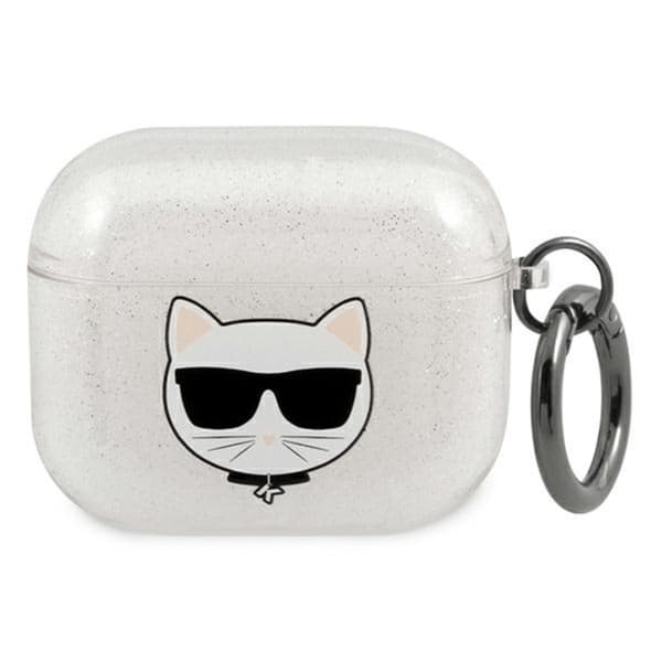 KarlLagerfeldChoupetteHeadGlitter-EtuitilAirPods3(sølv)