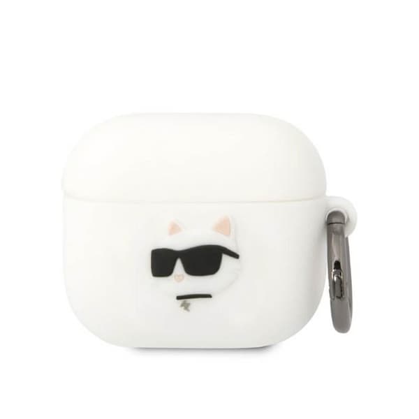 Karl Lagerfeld Silicone NFT Choupette Head 3D - AirPods 3 -kotelo (valkoinen)
