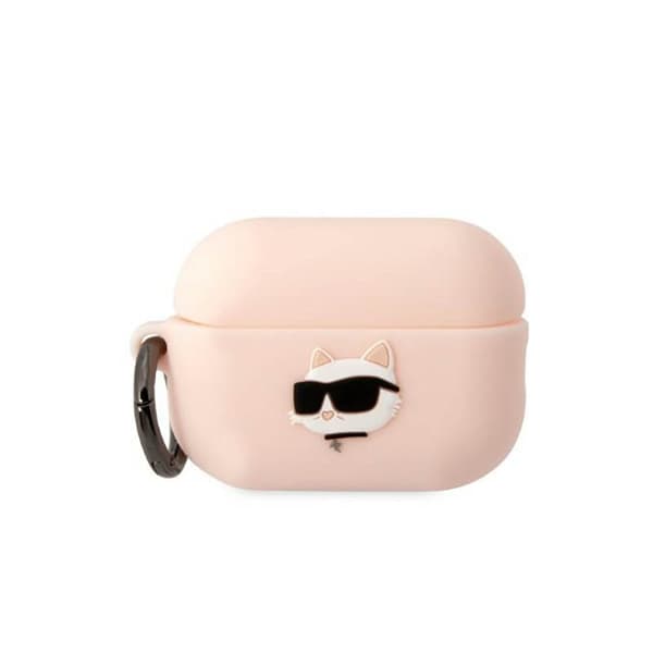 Karl Lagerfeld Silikon NFT Choupette Head 3D - AirPods Pro 2 Fodral (rosa)