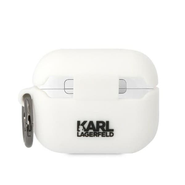 Karl Lagerfeld Silikone Karl & Choupette - Etui til AirPods Pro (hvid)