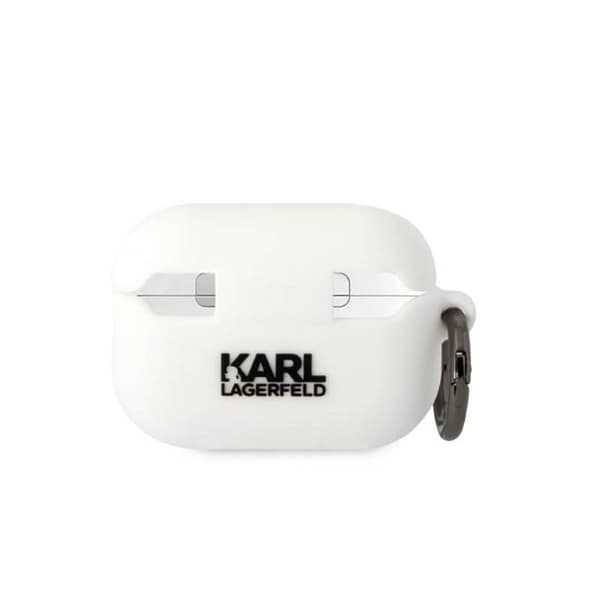 Karl Lagerfeld Silikon NFT Choupette Head 3D - AirPods Pro 2 Fodral (vit)