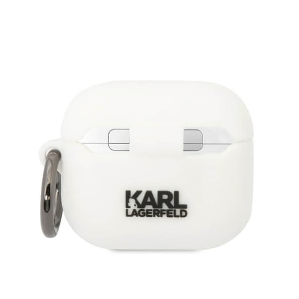 KarlLagerfeldSiliconeNFTKarlHead3D-AirPods3-kotelo(valkoinen)