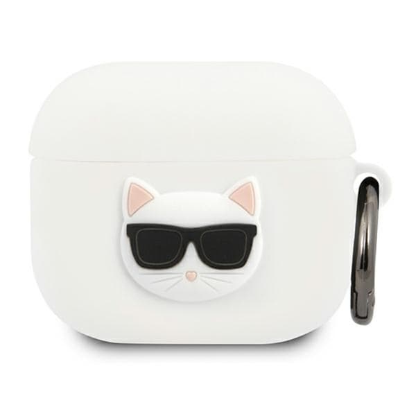 Karl Lagerfeld Choupette 3D - Etui til Apple Airpods 3 (hvid)