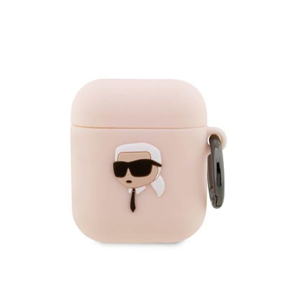 Karl Lagerfeld Silikon NFT Karl Head 3D - AirPods 1/2 gen fodral (rosa)
