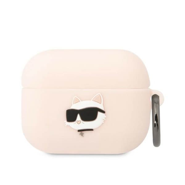 Karl Lagerfeld Silikon NFT Choupette Head 3D - AirPods Pro Fodral (rosa)