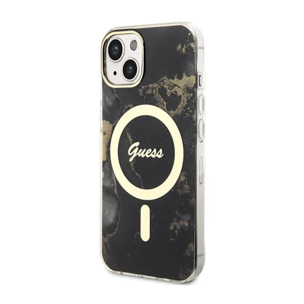 GuessGoldenMarbleMagSafe-FodraltilliPhone14(svart)