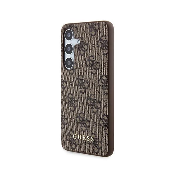 Guess 4G Metal Gold Logo - Suojakuori Samsung Galaxy S24:lle (ruskea)