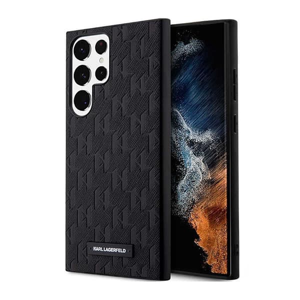 KarlLagerfeldSaffianoMonogramMetalLogo-EtuitilSamsungGalaxyS23Ultra(sort)