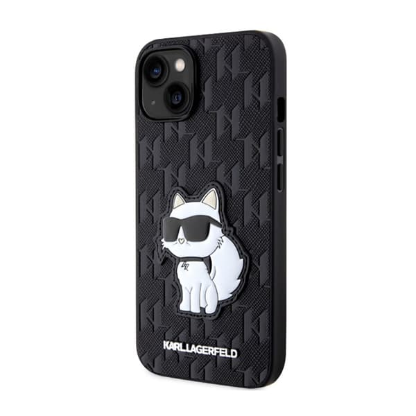 Karl Lagerfeld Saffiano Monogram NFT Choupette - Etui til iPhone 14 Plus (sort)