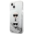 Miniatyrbillede 2 af 2: KarlLagerfeldLiquidGlitterKarl&ChoupetteHead-EtuitiliPhone13mini(sølv)