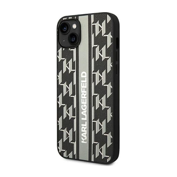 KarlLagerfeldMonogramStripe-FodraltilliPhone14Plus(grå)