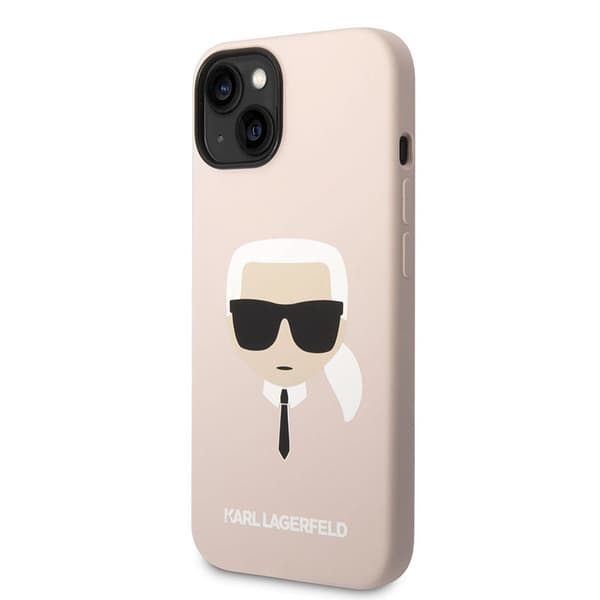 KarlLagerfeldSilikoneIkonikKarlsHeadMagSafe-EtuitiliPhone14Plus(Pink)