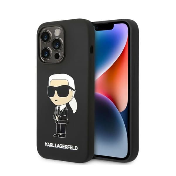 KarlLagerfeldSiliconeNFTIkonik-KoteloiPhone14ProMaxille(musta)