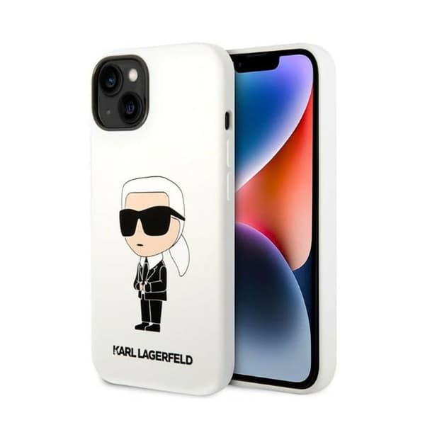 Karl Lagerfeld Silicone NFT Ikonik - Case for iPhone 14 Plus (White)