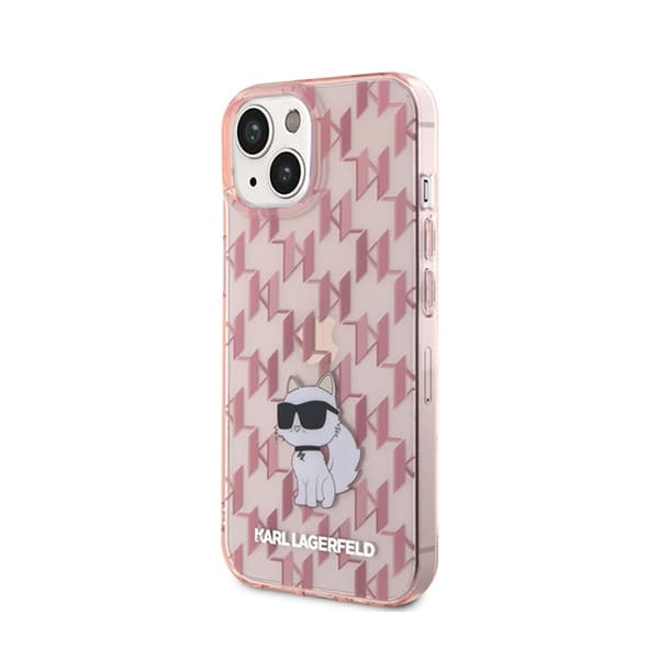 KarlLagerfeldMonogramChoupette-koteloiPhone15:lle(vaaleanpunainen)