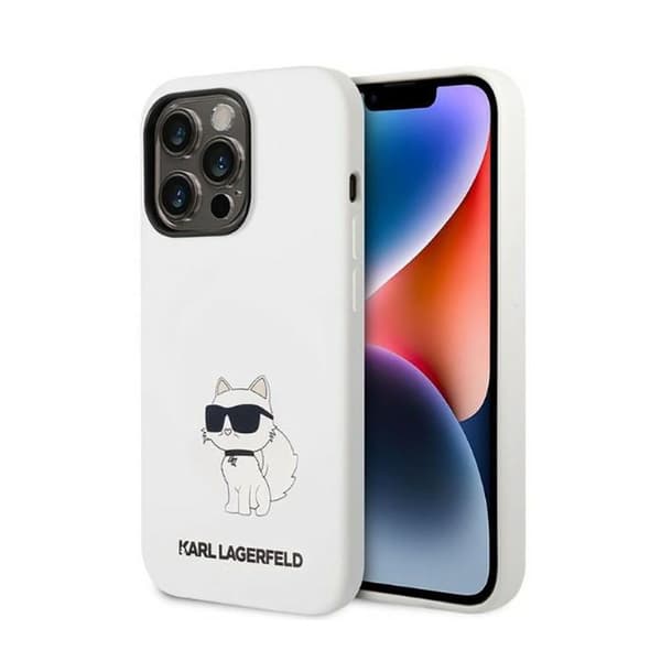 KarlLagerfeldSilikoneNFTChoupette-EtuitiliPhone14Pro(hvid)